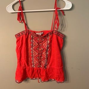 Forever 21 Red Patterned Too